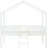 Vente-unique - NALENY Bett Holz, Platte Weiß - B 120 cm x H 204 cm x L 197,5 cm Bild 3
