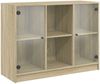 vidaXL Sideboard Sonoma-Eiche 102x37x75,5 cm Holzwerkstoff 3295873 Bild 2