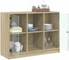 vidaXL Sideboard Sonoma-Eiche 102x37x75,5 cm Holzwerkstoff 3295873 Bild 4