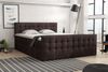 Boxspringbett Schlafzimmerbett ANKER 200x200cm in Stoff Preston Dunkelbraun Bild 2