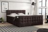 Boxspringbett Schlafzimmerbett ANKER 200x200cm in Stoff Preston Dunkelbraun Bild 3