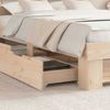 vidaXL Bettrahmen mit Kopfteil Braun 140 x 200 cm Massives Kiefernholz 3382274 Bild 4