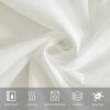 Duschvorhang Überlänge Beige Polyester Stoff Wasserabweisend 244x200 cm 16 Ringe Bild 2