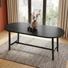 Merax Esstisch 180*80*75cm, geeignet für 6–8 Personen, Esstisch mit abgerundeten Ecken, Esstisch im einfachen Stil, Tischbeine aus Eisen, Schwarz Bild 5