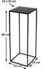 DanDiBo Beistelltisch/Blumenhocker Eckig, Metall Schwarz, 60 x 18 x 18 cm Bild 2