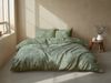 Zo! Home Flanell Bettwäsche 155x220 Hedra Green Mistelzweig Blätter grün Bild 3
