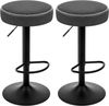 EUGAD Barhocker (2 St), drehbar, höhenverstellbar, Metallgesetll, Vintage-Kunstleder Bild 5
