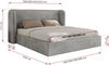 Polsterbett Bett mit Holzlattenrost Schlafzimmer Bett Doppelbett gepolstertes Kopfteil Pocket Matratze - EMORA CLASSIC - 160x200 cm - Hellgrau Velvet - VIRE LUX Bild 4