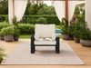Gartensessel mit Armlehnen, Sessel auf schwarzen Metallbeinen, Rückenkissen - ELBA S1 - beige Bild 2