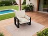 Gartensessel mit Armlehnen, Sessel auf schwarzen Metallbeinen, Rückenkissen - ELBA S1 - beige Bild 3