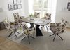 Armlehnstuhl JOELLE Stoffmix Flower Samt Esszimmer Bild 4