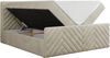Boxspringbett mit zwei Bettkästen, 7 Härtezonen Multipocket-Matratzen, dekoratives Kopfteil und Front, Doppelbett - PARIS DUO - 180 x 200 cm - Beige Velours - H3 Bild 4