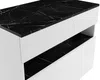 Vente-unique - POGEZA Waschbeckenmöbel Holz, Platte SchwarzWeiß - B 46 cm x H 60 cm x L 80 cm Bild 5