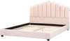 Bett mit Lattenrost Samtstoff VINCENNES 180 x 200 cm Pastellrosa Bild 4