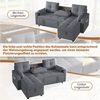 HAUSS SPOLE Schlafsofa mit Schlaffunktion Modernes L-Sofa mit Stauraum Ecksofa Wohnzimmersofa, Wohnzimmersofa, Polstersofa 1 Teile, mit herunterziehbarem Getränkehalter Bild 3