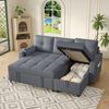 HAUSS SPOLE Schlafsofa mit Schlaffunktion Modernes L-Sofa mit Stauraum Ecksofa Wohnzimmersofa, Wohnzimmersofa, Polstersofa 1 Teile, mit herunterziehbarem Getränkehalter Bild 2