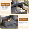 HAUSS SPOLE Schlafsofa mit Schlaffunktion Modernes L-Sofa mit Stauraum Ecksofa Wohnzimmersofa, Wohnzimmersofa, Polstersofa 1 Teile, mit herunterziehbarem Getränkehalter Bild 4