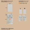 welltime Badmöbel-Set Oslo 2-teilig, Badezimmerschrank Gäste-WC Waschplatz Set, (Komplett-Set, 3-St), Waschtisch mit Waschbecken und Spiegel Breite 40cm, Gästewaschtisch Bild 2