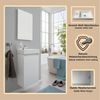welltime Badmöbel-Set Oslo 2-teilig, Badezimmerschrank Gäste-WC Waschplatz Set, (Komplett-Set, 3-St), Waschtisch mit Waschbecken und Spiegel Breite 40cm, Gästewaschtisch Bild 3