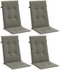 vidaXL Hochlehner-Auflagen 4 Stk. Melange Dunkelgrau 120x50x4 cm Stoff 4002416 Bild 4