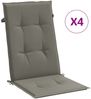 vidaXL Hochlehner-Auflagen 4 Stk. Melange Dunkelgrau 120x50x4 cm Stoff 4002416 Bild 2