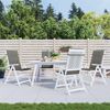 vidaXL Hochlehner-Auflagen 4 Stk. Melange Dunkelgrau 120x50x4 cm Stoff 4002416 Bild 3