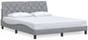 vidaXL Bettgestell ohne Matratze Hellgrau 160x200 cm Stoff 3310608 Bild 3