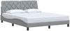 vidaXL Bettgestell ohne Matratze Hellgrau 160x200 cm Stoff 3310608 Bild 2
