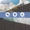 ELONEO PVC Sichtschutzstreifen für Doppelstabmattenzaun, 35m x 19cm, 1er-Set Rattan dunkel Bild 3