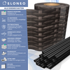 ELONEO PVC Sichtschutzstreifen für Doppelstabmattenzaun, 35m x 19cm, 1er-Set Rattan dunkel Bild 2