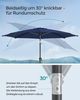 Songmics Sonnenschirm mit UV-Schutz bis UPF 50+, knickbar, Metall / Polyester blau, Ø 3 x 2,52 m Bild 3