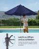 Songmics Sonnenschirm mit UV-Schutz bis UPF 50+, knickbar, Metall / Polyester blau, Ø 3 x 2,52 m Bild 2