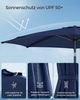 Songmics Sonnenschirm mit UV-Schutz bis UPF 50+, knickbar, Metall / Polyester blau, Ø 3 x 2,52 m Bild 5