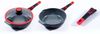 KING Pfannen-Set Click-Grip, Aluminiumguss (Set, 3-tlg, je 1 Pfanne Ø 24/28/32 cm, H: 7,5/8,5/9,5 cm, - 6/2,8/4 l), abnehmbarer Griff, Induktion Bild 3