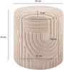 Dekohocker Stauraum Baumwolle Ø40×45cm abnehmbarer Deckel Beige Boho Design Bild 3