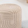 Dekohocker Stauraum Baumwolle Ø40×45cm abnehmbarer Deckel Beige Boho Design Bild 5