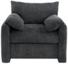 KLAM HOME Sessel Modernes Design Chenille-Stoff Relaxsessel mit dicken Kissen Armlehne, Einzelsofa,übergroßer Sessel geeignet für Wohnzimmer und Schlafzimmer Bild 2