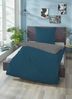 biberna 0455775 Renforce-Bettwäsche UNI, cobald, 1x 155x220 cm + 1x 80x80 cm Bild 4
