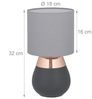 Relaxdays Tischlampe mit Stoffschirm Bild 5