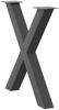 vidaXL Esstischbeine X-Form 3 Stk. Anthrazit 70x(72-73) cm Stahl 4012990 Bild 4