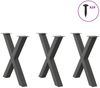vidaXL Esstischbeine X-Form 3 Stk. Anthrazit 70x(72-73) cm Stahl 4012990 Bild 3