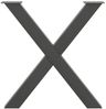 vidaXL Esstischbeine X-Form 3 Stk. Anthrazit 70x(72-73) cm Stahl 4012990 Bild 5