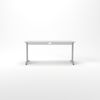 Rheinland Möbel Statio Schreibtisch 160x80 cm höhenverstellbar ±10 mm in Grau – großzügiger Bürotisch für Homeoffice & Büro, C-Fuß, Kabelwanne, einfache Montage, FSC® zertifiziert Bild 2