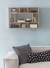 Wandregal WL5.809 Sonoma Eiche 75 x 51 x 16 cm Holz Hängeregal Modern, Design Wandboard Freischwebend, Holzregal Regal für die Wand, Bücherregal Schmal, Dekoregal Schweberegal Wohnzimmer Bild 5