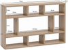 Wandregal WL5.809 Sonoma Eiche 75 x 51 x 16 cm Holz Hängeregal Modern, Design Wandboard Freischwebend, Holzregal Regal für die Wand, Bücherregal Schmal, Dekoregal Schweberegal Wohnzimmer Bild 4