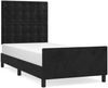 vidaXL Bettgestell mit Kopfteil Samt Schwarz 100x200 cm Bild 2