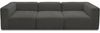 DOMO. collection Sofa 800013, 3-Sitzer Garnitur, rechteckig, gepolsterte Rückenlehne, Modul-Element, 3er Couch, Polsterganitur, 301 x 108 x 69 (BxTxH), grau Bild 4