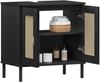 Badezimmer-Set >WZ-0800< (5-teilig) Fichte massiv schwarz - 155x190x40 (BxHxT) Bild 5