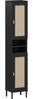 Badezimmer-Set >WZ-0800< (5-teilig) Fichte massiv schwarz - 155x190x40 (BxHxT) Bild 2