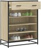 Schuhschrank, Schuhkipper für Flur, modern Sonoma Eiche 75x38x97,5 cm Holzwerkstoff Metall Bild 2